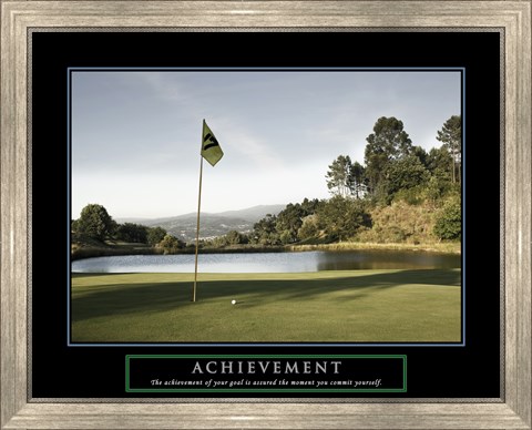 Framed Achievement-Golf Commit Yourself Print