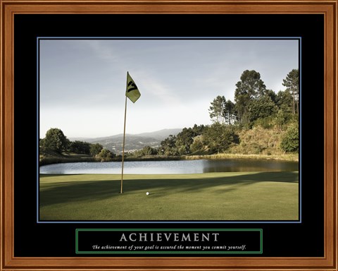 Framed Achievement-Golf Commit Yourself Print