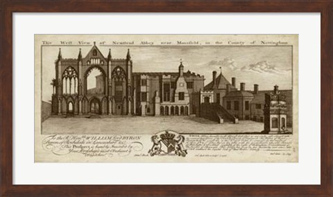 Framed View of Newstead Abbey Print