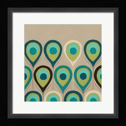 Framed Peacock Regalia IV Print