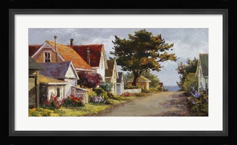 Framed Sunlit Side Street Print