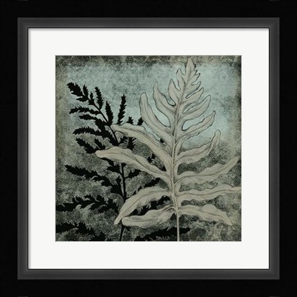 Framed Illuminated Ferns II Print