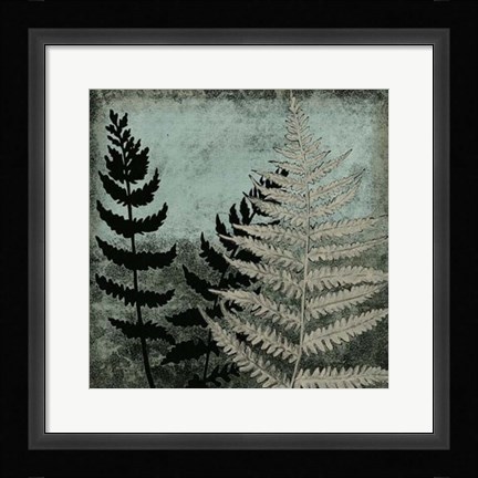 Framed Illuminated Ferns V Print