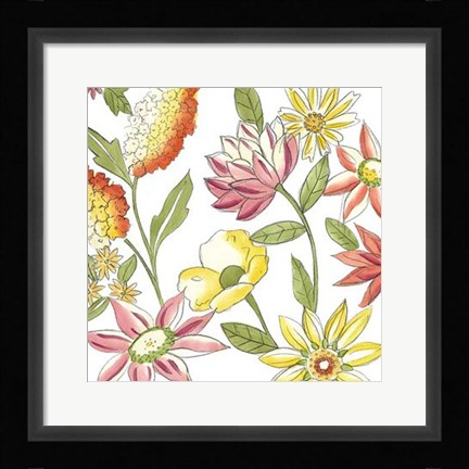 Framed Bouquet Garden I Print