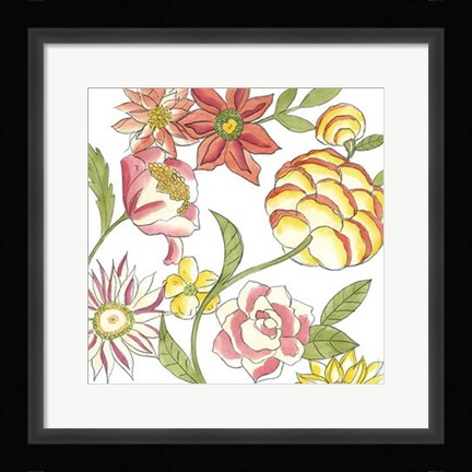 Framed Bouquet Garden II Print
