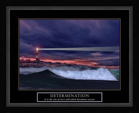 Framed Determination-Lighthouse Print