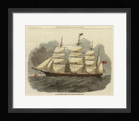 Framed Antique Clipper Ship IV Print