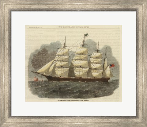 Framed Antique Clipper Ship IV Print