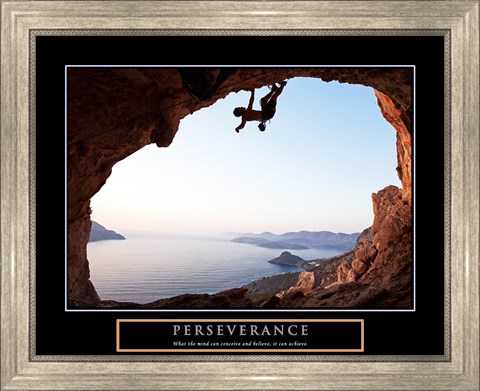 Framed Perseverance-Cliffhanger Print