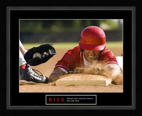 Framed Risk-Baseball Print