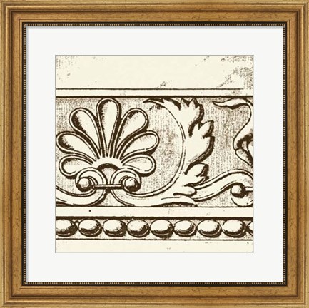 Framed Sepia Detail VI Print