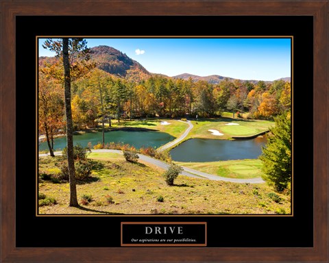 Framed Drive-Golf Print
