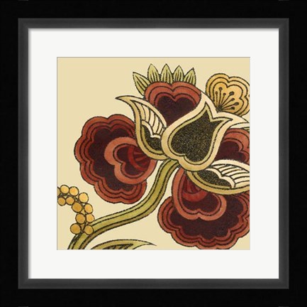 Framed Paprika Floral I Print