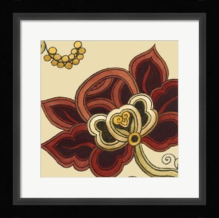 Framed Paprika Floral II Print