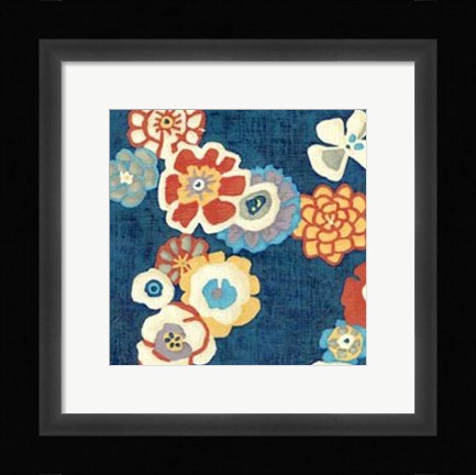 Framed Indigo Garden II Print