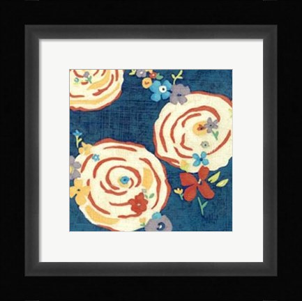 Framed Indigo Garden IV Print