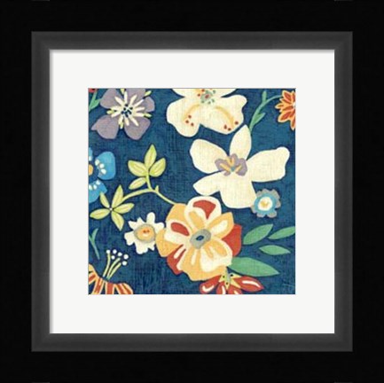 Framed Indigo Garden V Print