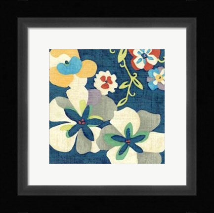 Framed Indigo Garden VI Print