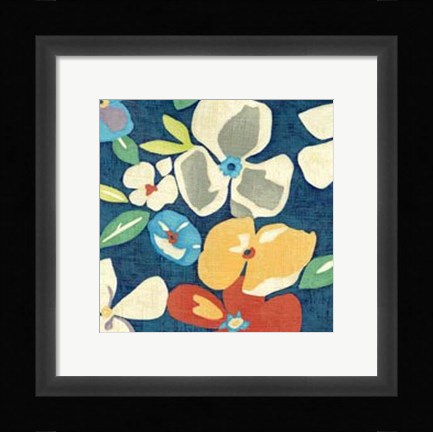 Framed Indigo Garden VII Print