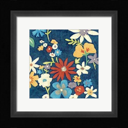 Framed Indigo Garden VIII Print