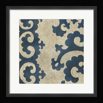 Framed Indigo Suzani II Print