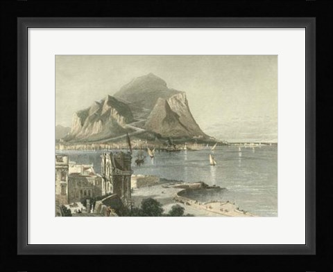 Framed Monte Pellegrino, Palermo Print