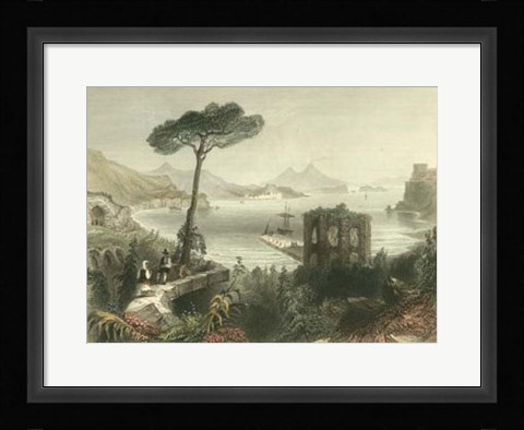 Framed Bay of Baie, Italy Print