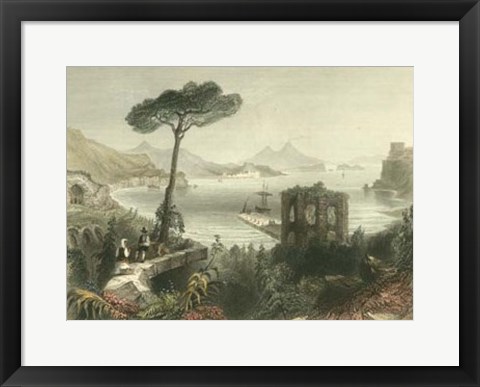 Framed Bay of Baie, Italy Print