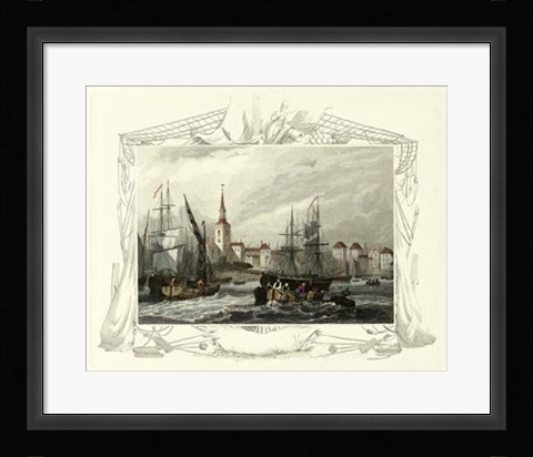 Framed Seaside Vignette II Print