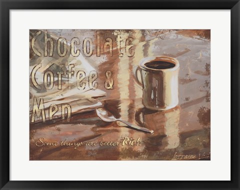 Framed Coffee, Men, Chocolate Print