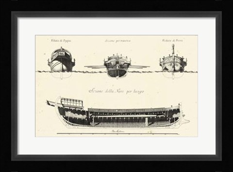 Framed Veduta di Palmi Napoletani I Print