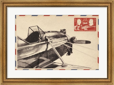 Framed Vintage Airmail I Print