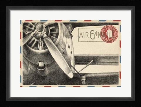Framed Vintage Airmail II Print