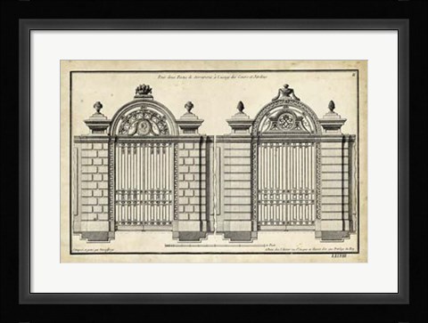 Framed Neufforge Gate I Print