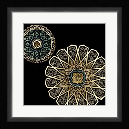 Framed Midnight Rosette II Print