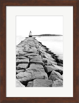 Framed Spring Point Light, Maine II Print