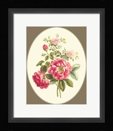 Framed Antique Bouquet I Print