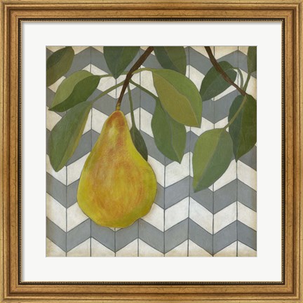 Framed Fruit and Pattern II Print
