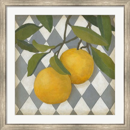 Framed Fruit and Pattern IV Print