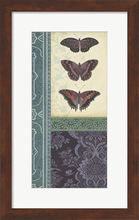 Framed Butterfly Brocade I Print