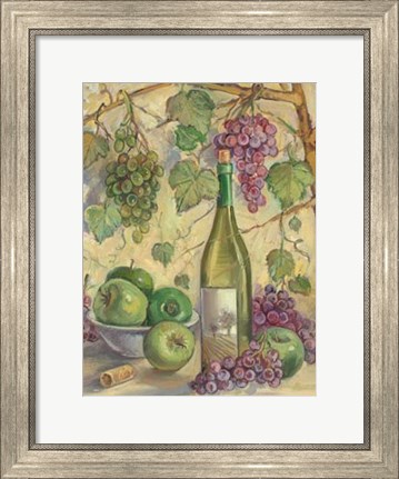 Framed Wine with Apples Print