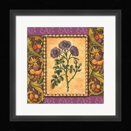 Framed Victorian Floral III Print