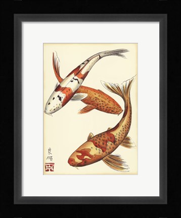Framed Koi Fish I Print