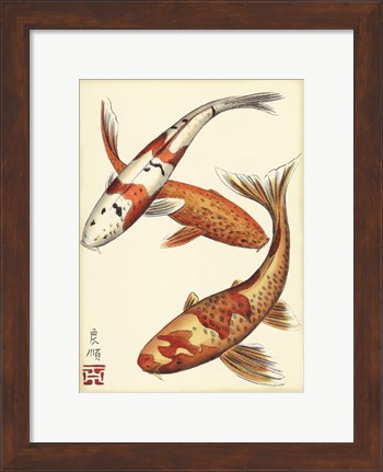 Framed Koi Fish I Print