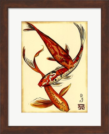 Framed Koi Fish II Print