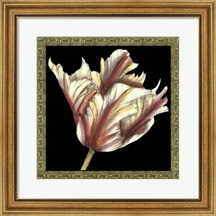 Framed Patterned Flowers V Print