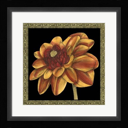 Framed Patterned Flowers VI Print