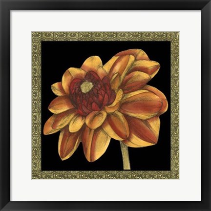 Framed Patterned Flowers VI Print