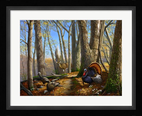 Framed Along the Fence Print