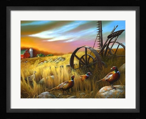 Framed Pheasants I Print